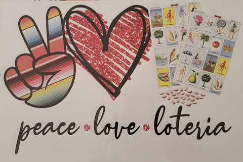 Peace Love Loteria